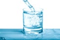 Sparkling water pouring into glass Cold drink Royalty Free Stock Photo