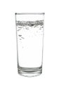 sparkling water or soda water in highball or long drink glass is