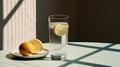 Sparkling Water On Table: Minimalist, Sunrays, Charles Spencelayh