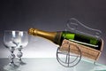 Wine Bottle with two glass Royalty Free Stock Photo