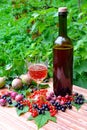 Sparkling wine and berries