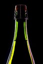 Sparkling wine bottle closeup Royalty Free Stock Photo