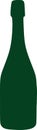 Sparkling wine bottle green icon