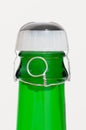 Sparkling wine bottle plastic cork in the bottle Royalty Free Stock Photo