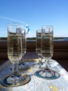 Sparkling wine glasses Royalty Free Stock Photo