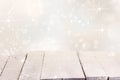 Sparkling winter background for product placement Royalty Free Stock Photo