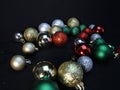 Sparkly Christmas ornament balls,  shine bright, let your light shine Royalty Free Stock Photo