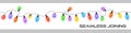 Sparkly festive christmas fairy lights on a cable decoration multicolored