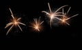 Sparkly firewords display Royalty Free Stock Photo