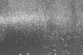 Sparkly glitter, silver background bokeh effect Royalty Free Stock Photo