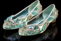 Sparkly Shoes ballet flats crystals. Generate Ai