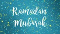 Sparkly teal blue Ramadan Mubarak greeting card video