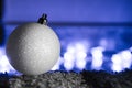 Sparkly White Christmas Ball Royalty Free Stock Photo