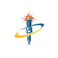 sparkplug icon vector illustration