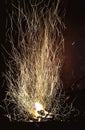 Sparks From Blacksmith Forge Royalty Free Stock Photo