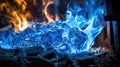 sparks blue flam