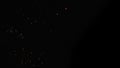 sparks and embers from campfire flying over black background Royalty Free Stock Photo