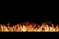 Sparks from a fire on a black background isolate. Concept fire grill heat weekend barbecue Royalty Free Stock Photo