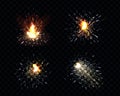 Sparks fire set, sparkler, petard weld or firework