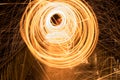 Powerful circular burning steel wool