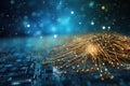 Sparks of Synapses, Artificial Intelligence Brain, Synaptic Activity, AI Generated Illustration