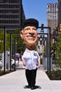 Paper-mache Caricature of Sparky in Downtown Detroit