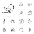 Sparrow, bird icon. Thanksgiving day icons universal set for web and mobile Royalty Free Stock Photo