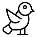 Sparrow birdie icon outline vector. Small bird