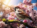 Sparrow on a branch