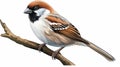 Simple Sparrow Clip Art With White Margins And Easy Crop