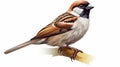 Simple Sparrow Clip Art With White Margins And Easy Cropping