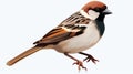 Simple Sparrow Clip Art With White Margins And Easy Crop