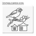 Sparrow line icon