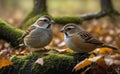 Sparrows in the forest