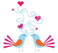 Sparrows in love Royalty Free Stock Photo