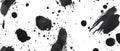 Sparse black ink marks create a minimalist pattern on a white background