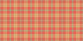 Sparse fabric vector pattern, manufacturing seamless check texture. Brand tartan textile plaid background in amber and red colors