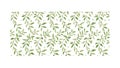 Sparse Green Leaf Botanical Seamless Pattern, vector design Generative AI Royalty Free Stock Photo