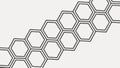 Sparse Hexagonal Grid Pattern: Minimalist Technology, vector design Generative AI Royalty Free Stock Photo
