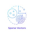 Sparse retrieval blue gradient concept icon