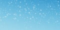 Sparse snowfall Christmas background. Subtle flyin Royalty Free Stock Photo