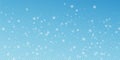 Sparse snowfall Christmas background. Subtle flyin Royalty Free Stock Photo