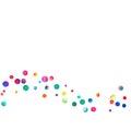 Sparse watercolor confetti on white background. Royalty Free Stock Photo
