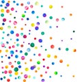 Sparse watercolor confetti on white background. Royalty Free Stock Photo