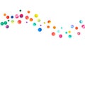 Sparse watercolor confetti on white background. Royalty Free Stock Photo