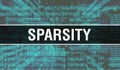 Sparsity with Digital java code text. Sparsity and Computer software coding  concept. Programming coding script java, Royalty Free Stock Photo