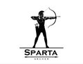 Sparta archer , trojan warrior with the arch