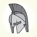 Sparta helmet isolated vector