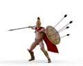 Warrior from Sparta. 3D Illustration