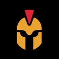 Sparta warrior symbol, gladiator knight logo design - Vector